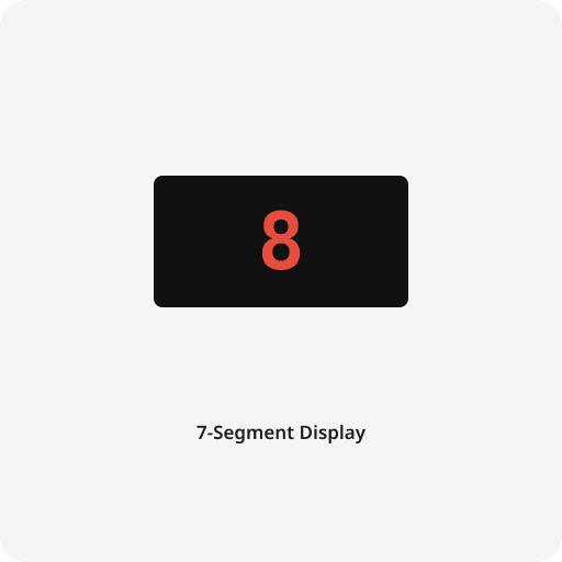 7-segment display (common cathode)